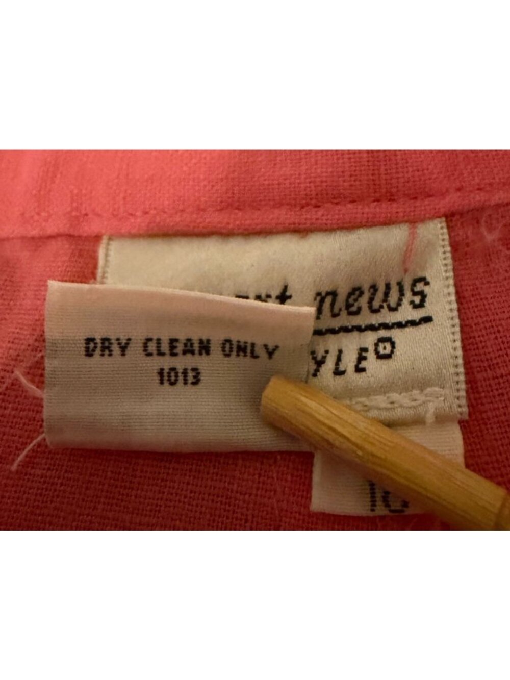 VTG Newport News Linen Blend Bermuda Shorts 18 Pink Pockets Resort 32 x 7 - Picture 6 of 6